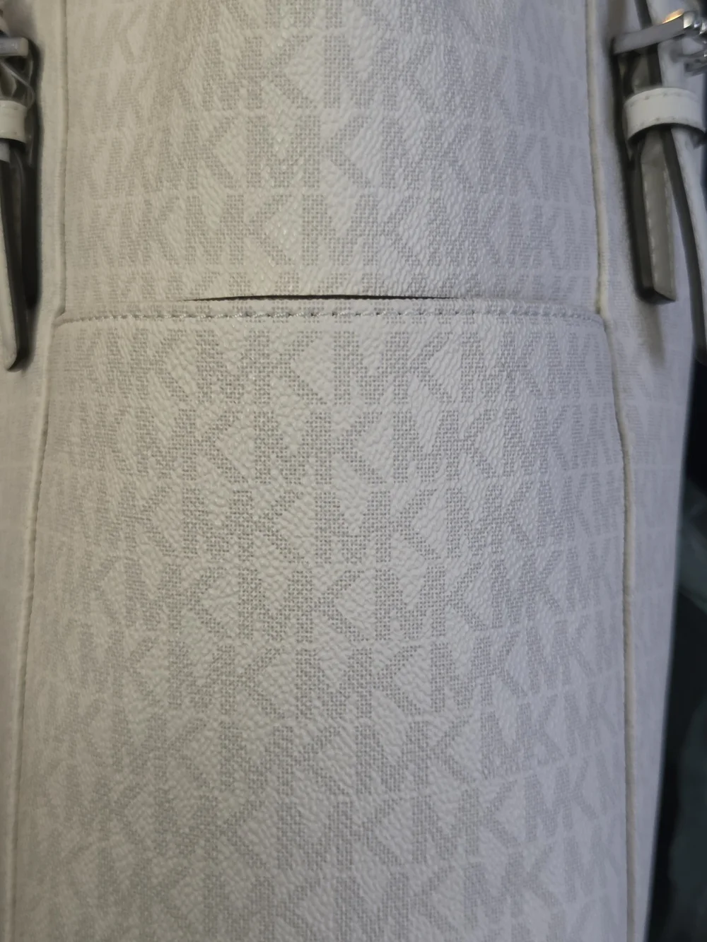 Michael Kors Cream/White Monogram Tote Bag